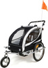 Bicycle trailer with shock absorber 2-seater +JOGGER black