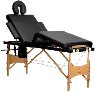 Table, massage bed 4-section wood
