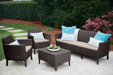 Garden furniture set SALEMO 3 brown