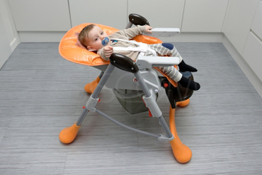 Krzesełko do karmienia Baby Maxi DUŻE- pomarańczowe